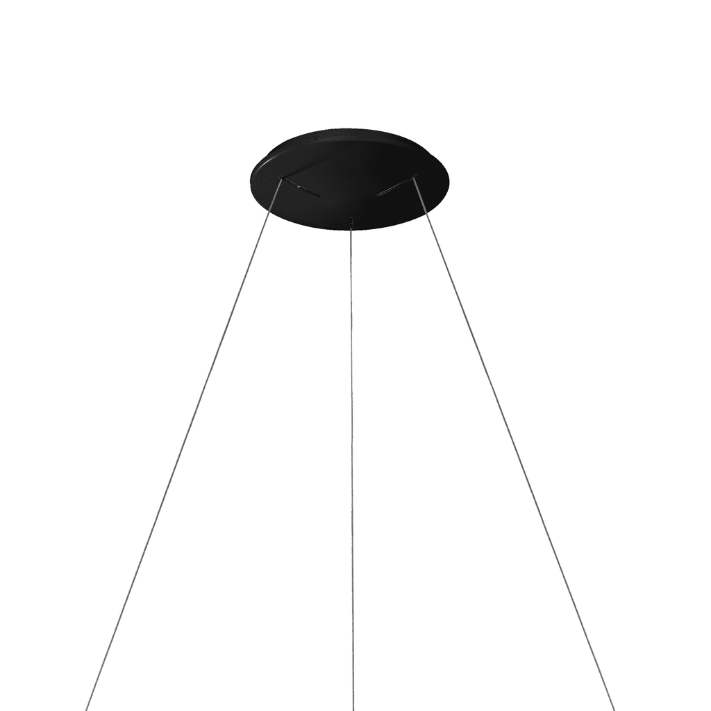 M8646 Niseko II Ring LED Pendant 90cm Remote Control Black