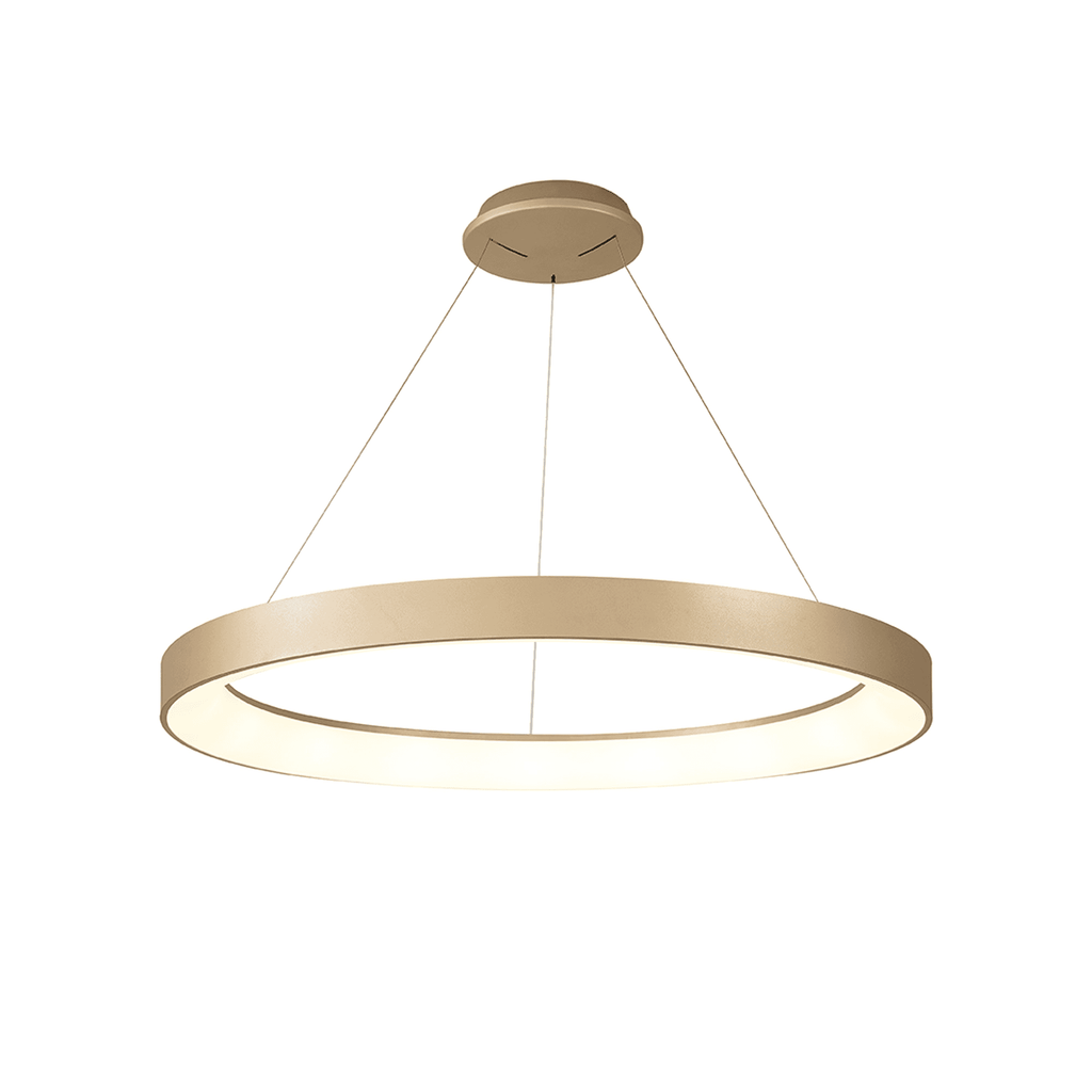 M8647 Niseko II Ring LED Pendant 90cm Remote Control Gold