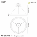 M8647 Niseko II Ring LED Pendant 90cm Remote Control Gold