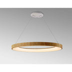 M8648 Niseko II Ring LED Pendant 90cm Remote Control Wood