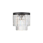 FL2413-3 Perdita 3 Light Wall Light Black Crystal