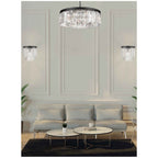 FL2413-3 Perdita 3 Light Wall Light Black Crystal