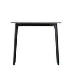 109461 Black Stained Oak And Glass Top Console Table
