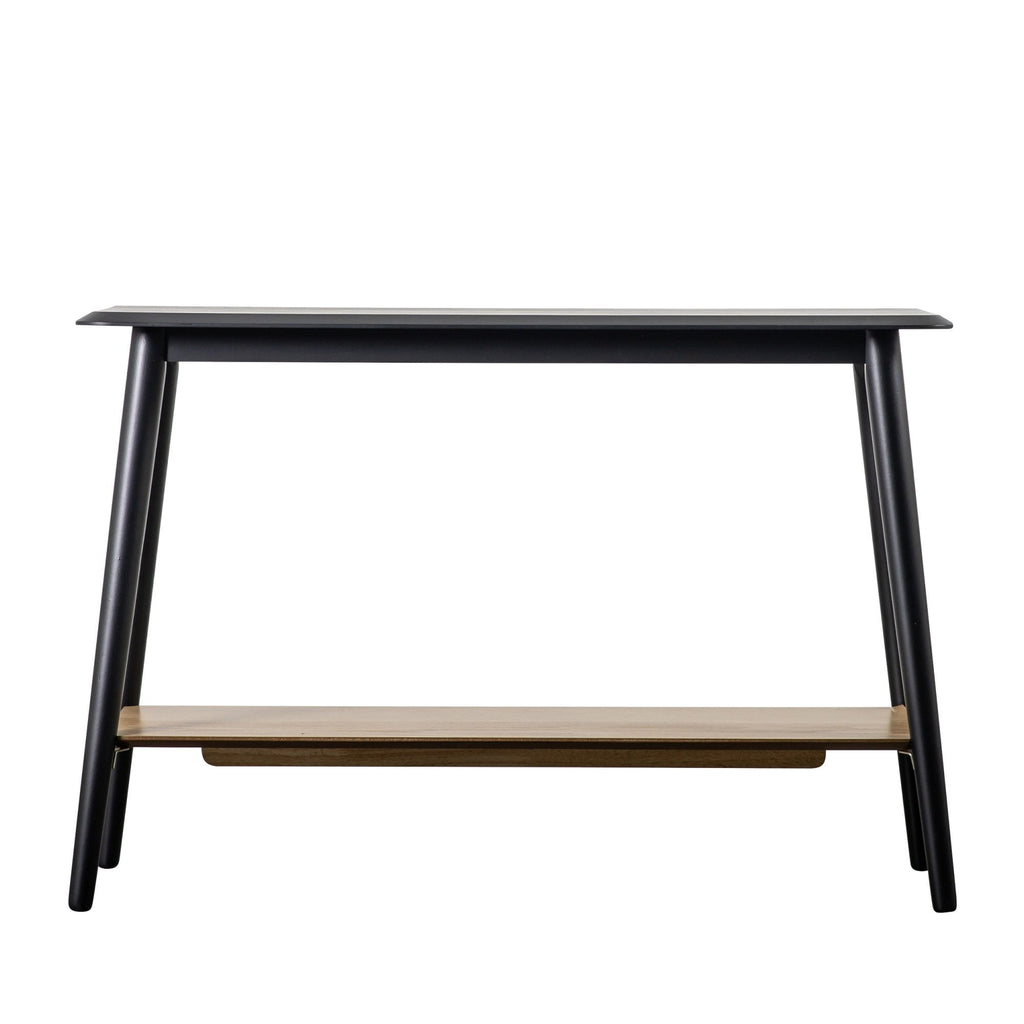 109476 Black Oak Veneer Console Table