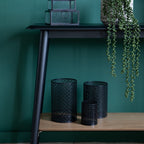 109476 Black Oak Veneer Console Table