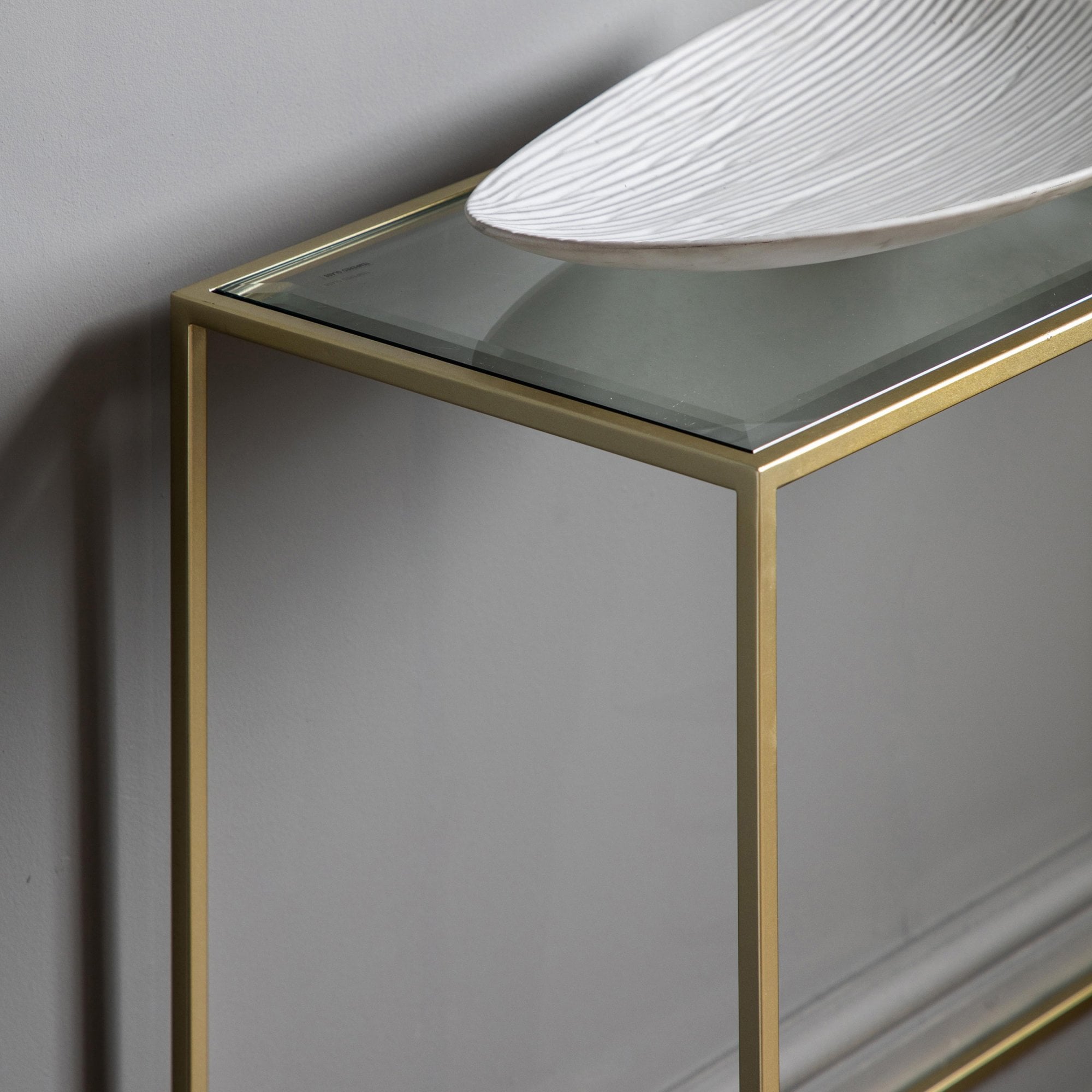 109488 Champagne Gold Console Table