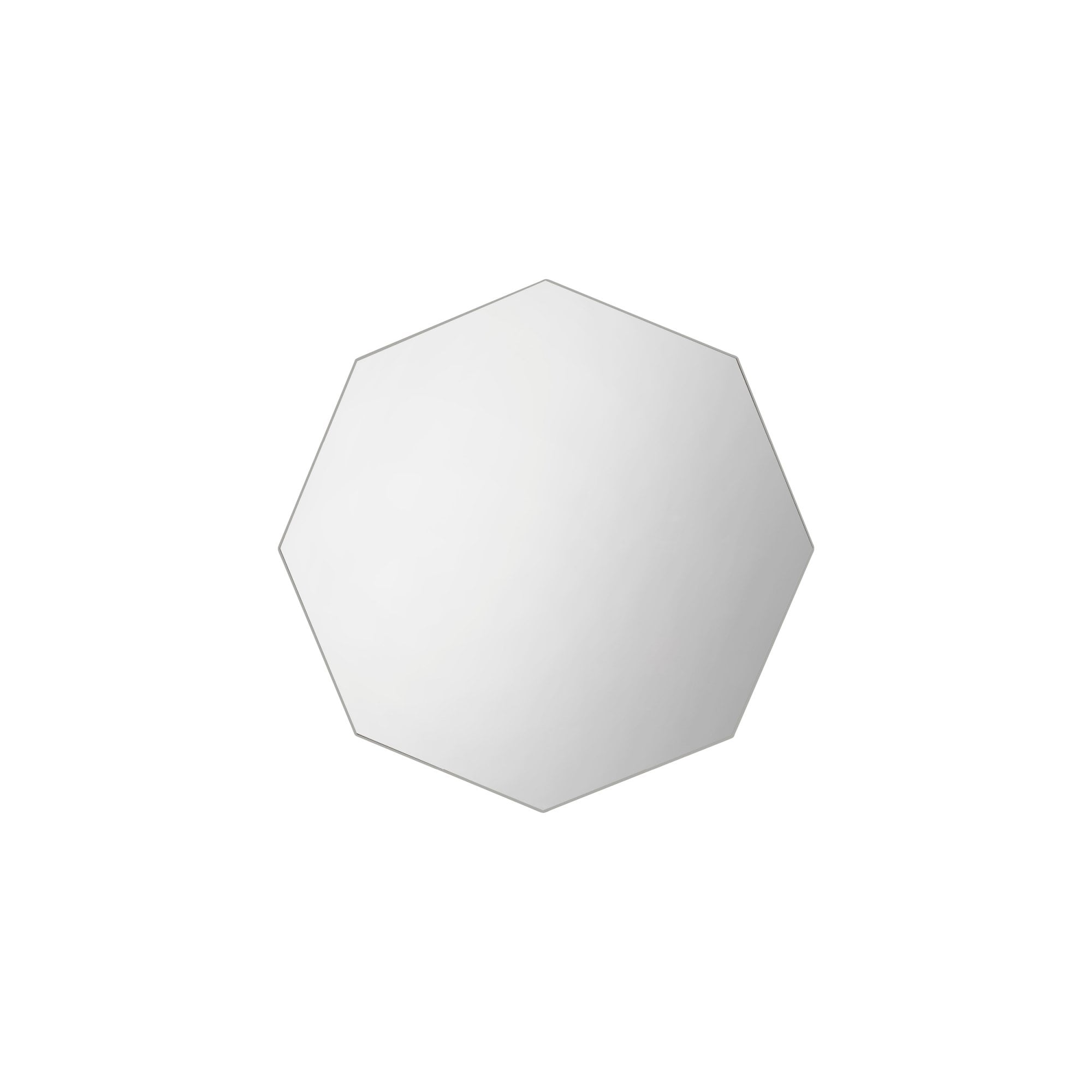 109528 Satin Silver Octagon Mirror
