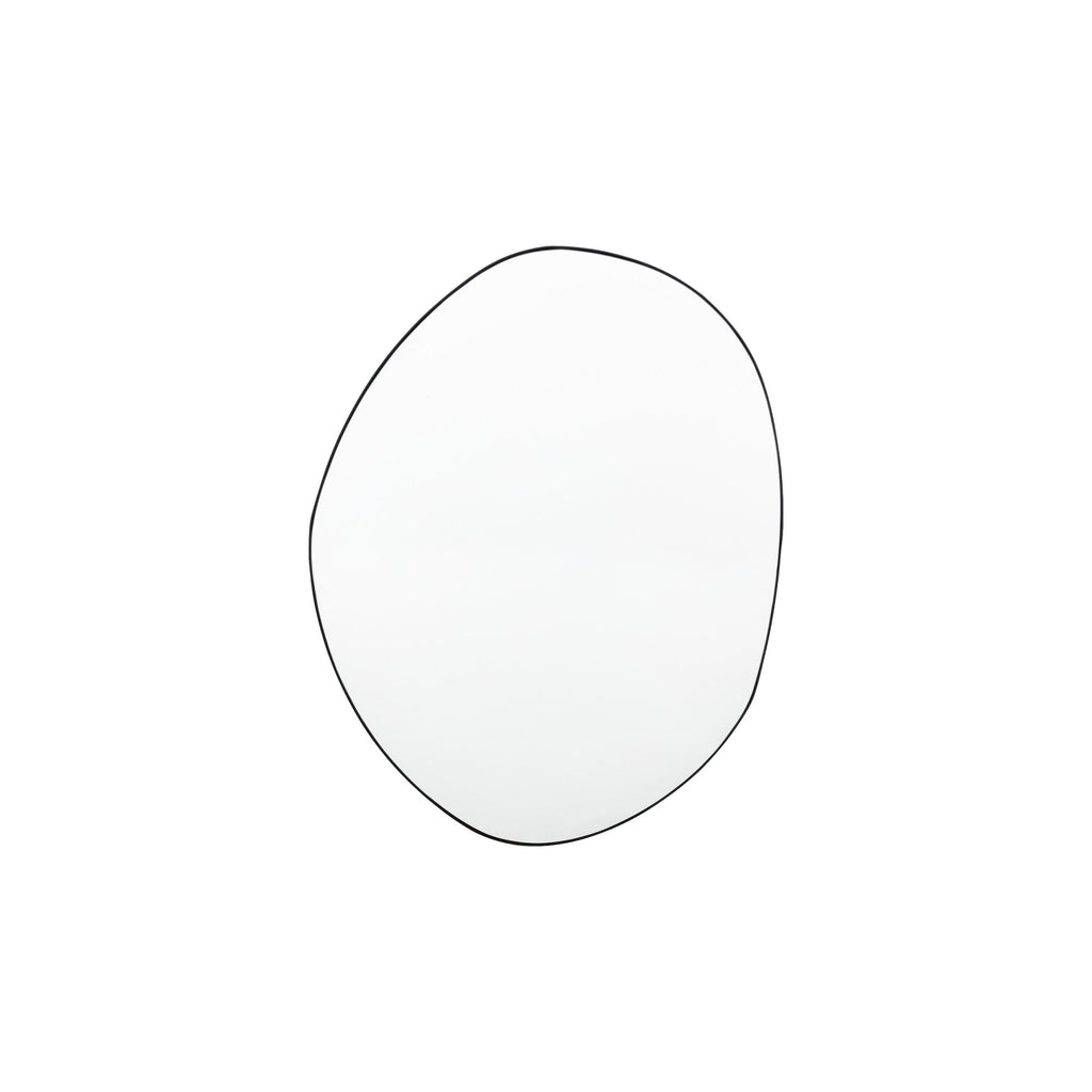 109542 Matt Black Oval Mirror