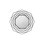 109592 Matt Black Octagon Mirror