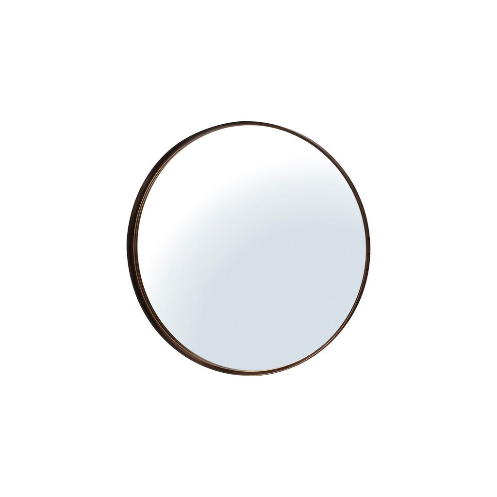 109613 Aged Bronze Finish Round Mirror