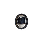 109737 Matt Black Medium Round Convex Mirror