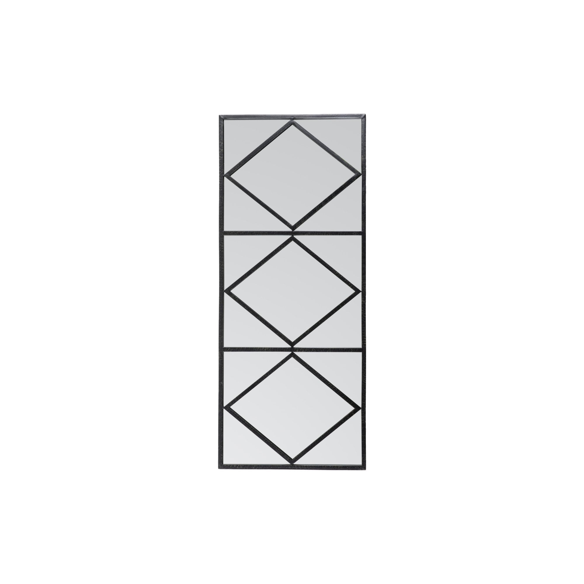 109747 Matt Black Rectangular Mirror