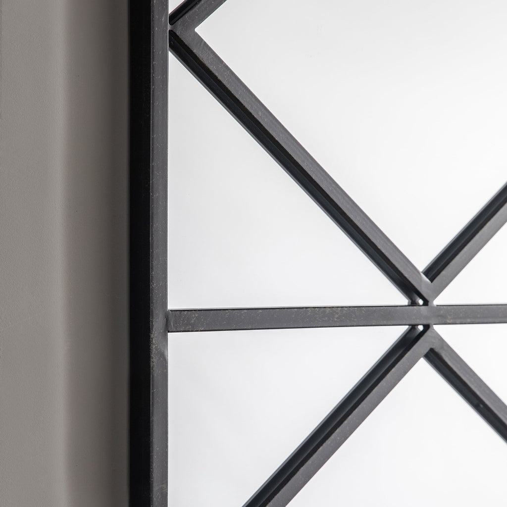 109747 Matt Black Rectangular Mirror