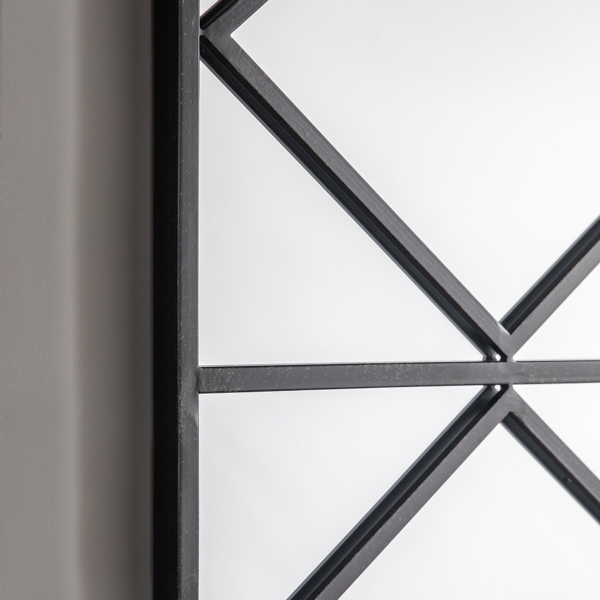 109747 Matt Black Rectangular Mirror