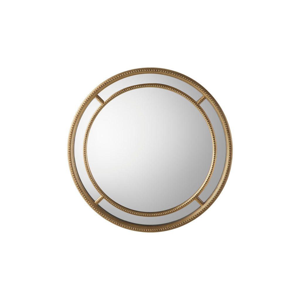 109752 Antique Gold Round Mirror