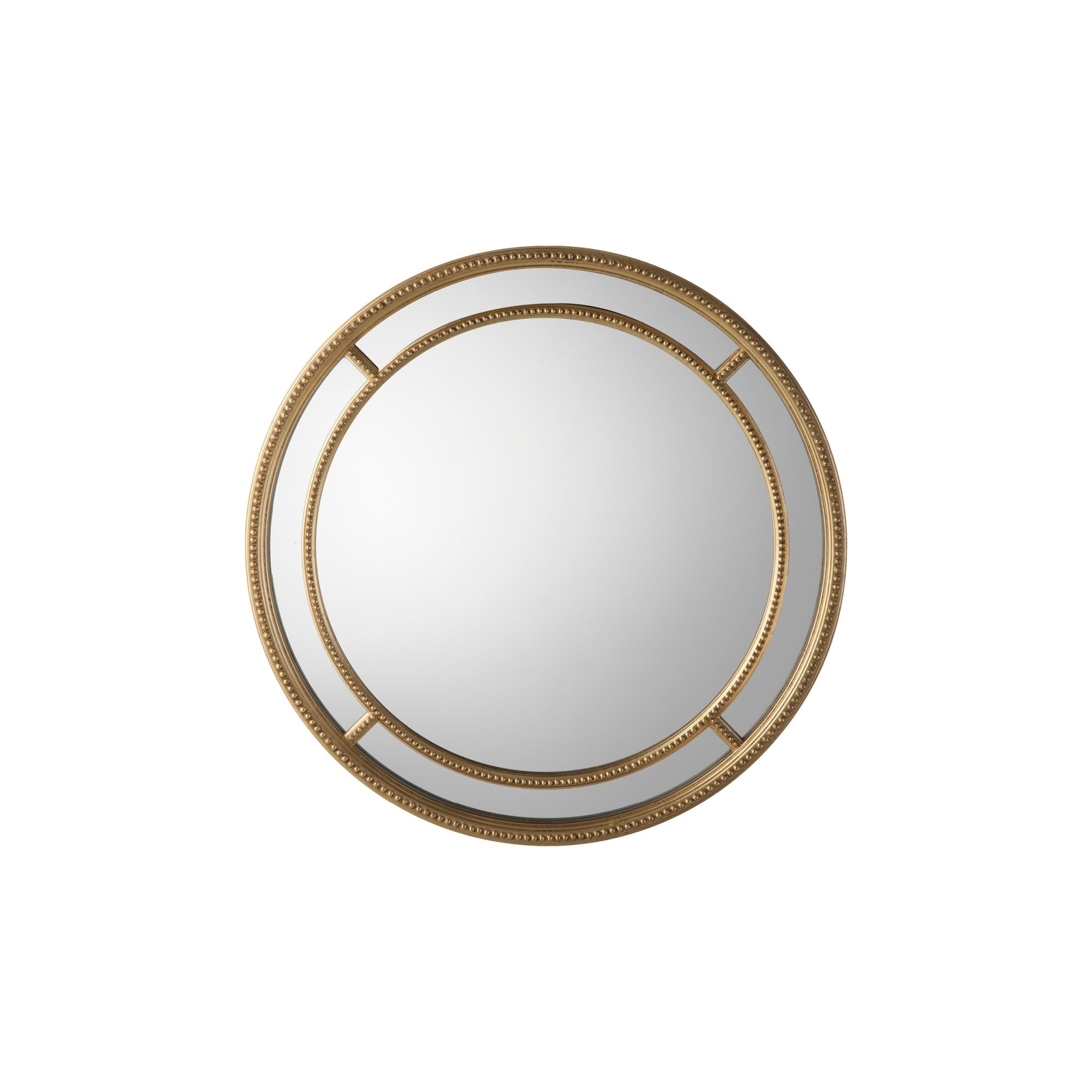 109752 Antique Gold Round Mirror