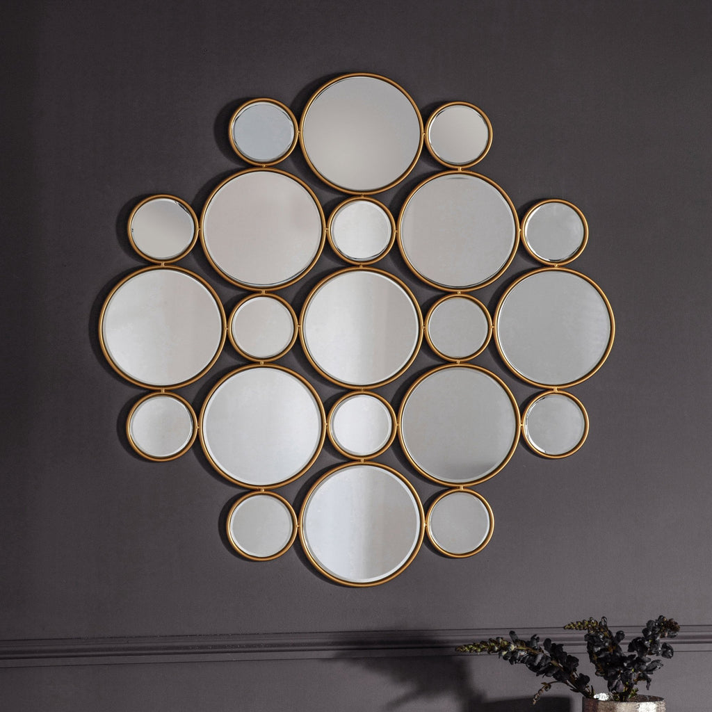 109774 Satin Gold Interlinking Decorative Mirror