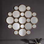 109774 Satin Gold Interlinking Decorative Mirror
