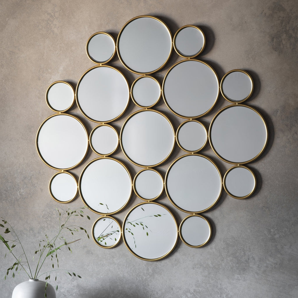 109774 Satin Gold Interlinking Decorative Mirror