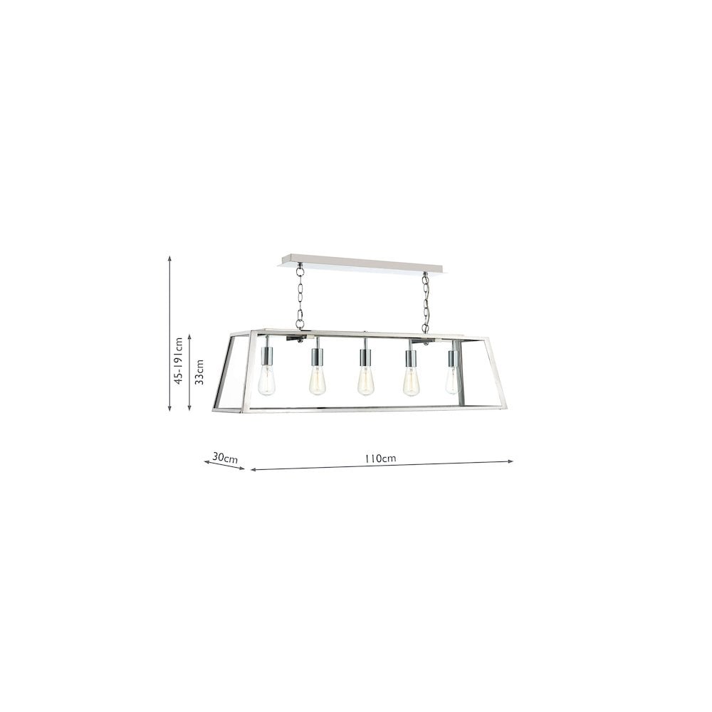Dar ACA0544 Academy Pendant Stainless Steel