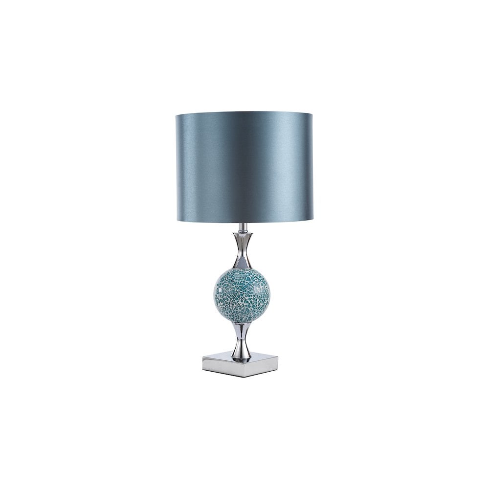 Dar ELS4223 Elsa Table Lamp Blue Mosaic With Shade