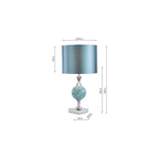 Dar ELS4223 Elsa Table Lamp Blue Mosaic With Shade