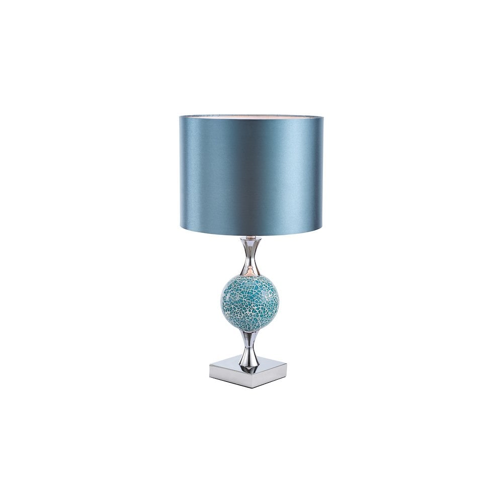 Dar ELS4223 Elsa Table Lamp Blue Mosaic With Shade