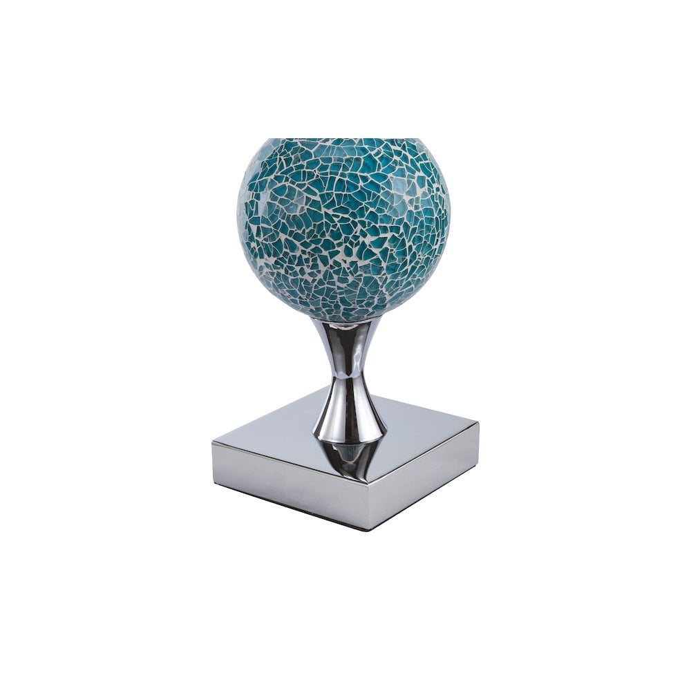Dar ELS4223 Elsa Table Lamp Blue Mosaic With Shade