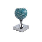 Dar ELS4223 Elsa Table Lamp Blue Mosaic With Shade