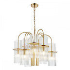 ENI1335 Eniola 9 Light Pendant Natural Brass and Glass