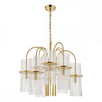 ENI1335 Eniola 9 Light Pendant Natural Brass and Glass