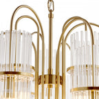 ENI1335 Eniola 9 Light Pendant Natural Brass and Glass