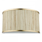 FEN0935 Fenella 2 Light Wall Light Gold Leaf and Seagrass