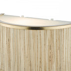FEN0935 Fenella 2 Light Wall Light Gold Leaf and Seagrass