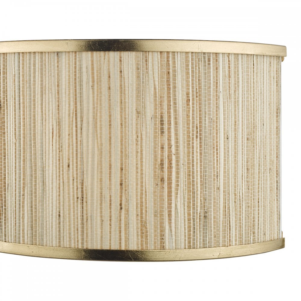 FEN0935 Fenella 2 Light Wall Light Gold Leaf and Seagrass