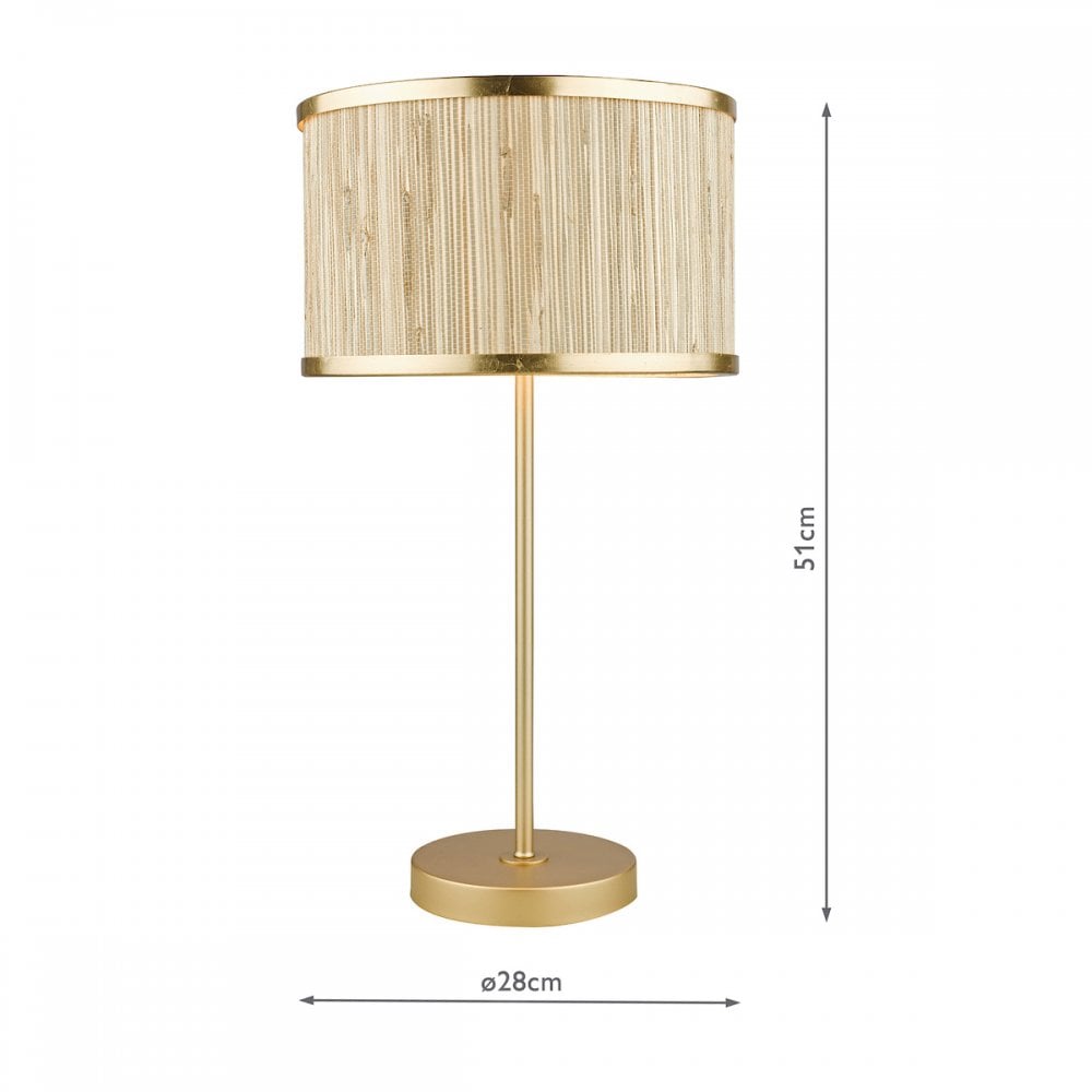 FEN4235 Fenella Table Lamp Gold Leaf