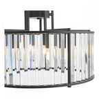 KIR0522 Kiran 5 Light Pendant Satin Black and Glass