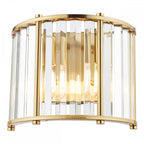 KIR0935 Kiran 2 Light Wall Light Natural Brass and Glass