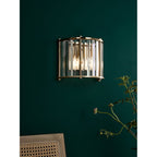 KIR0935 Kiran 2 Light Wall Light Natural Brass and Glass