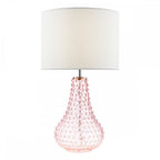 KRI4203 Kristina Table Lamp Pink Glass With Shade