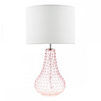 KRI4203 Kristina Table Lamp Pink Glass With Shade