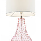 KRI4203 Kristina Table Lamp Pink Glass With Shade