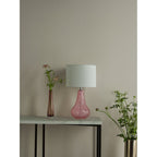 KRI4203 Kristina Table Lamp Pink Glass With Shade
