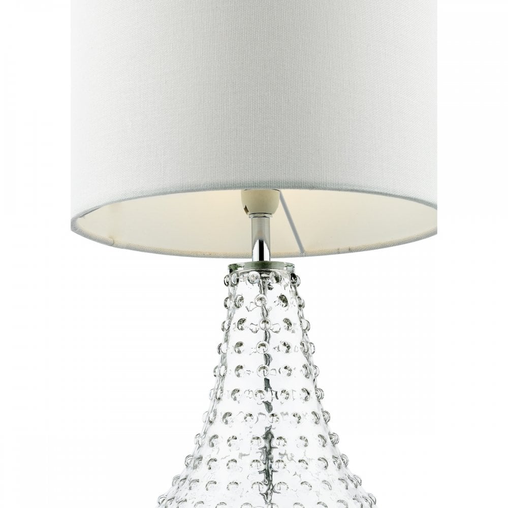 KRI4208 Kristina Table Lamp Textured Glass With Shade