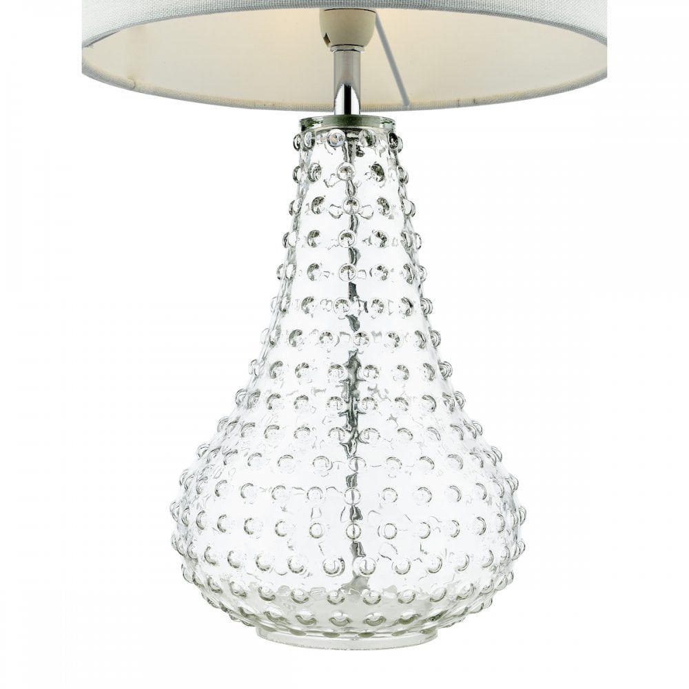 KRI4208 Kristina Table Lamp Textured Glass With Shade