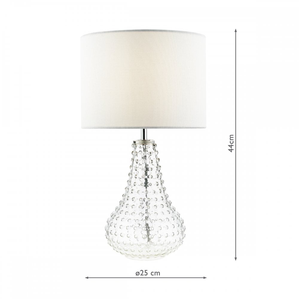 KRI4208 Kristina Table Lamp Textured Glass With Shade