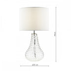 KRI4208 Kristina Table Lamp Textured Glass With Shade
