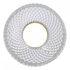 LEE5208 Leena Flush Polished Chrome and Ribbed Glass LED