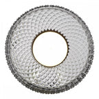 LEE5222 Leena Flush Satin Black and Smoked Ribbed Glass LED