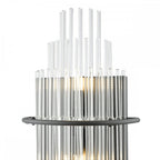 LUK0922 Lukas 2 Light Wall Light Satin Black and Glass